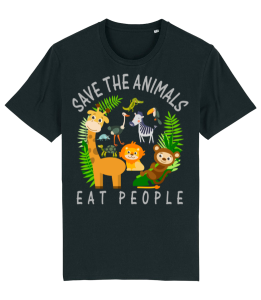 Save The Animals - T-shirt bio Homme Stanley Stella - Noir - Devant