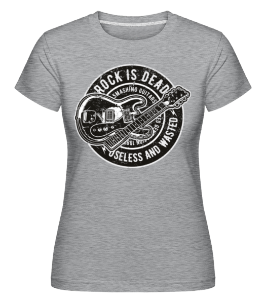 Rock Is Dead -  T-shirt Shirtinator femme - Gris chiné - Devant