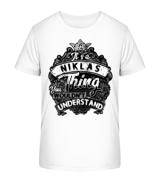 It's A Niklas Thing - T-shirt bio Enfant Stanley Stella - Blanc - Devant