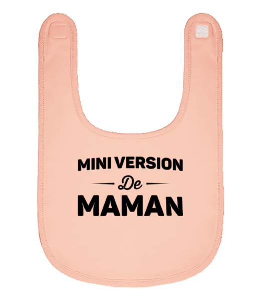 Mini Version De Maman - Bavoir Bébé bio - Rose - Devant