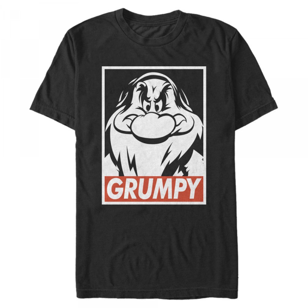 Disney - Blanche-Neige et les Sept Nains - Rejpal Grumps - Homme T-shirt - Noir - Devant