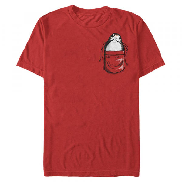Star Wars - Les Derniers Jedi - Skupina Pocket Porg - Homme T-shirt - Rouge - Devant
