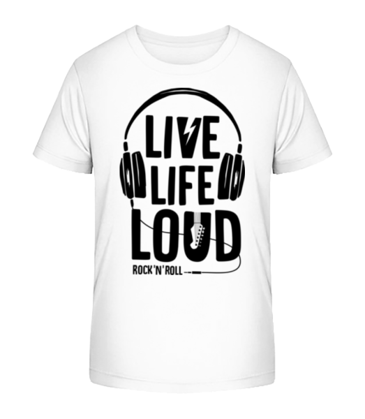Live Life Loud - T-shirt bio Enfant Stanley Stella - Blanc - Devant