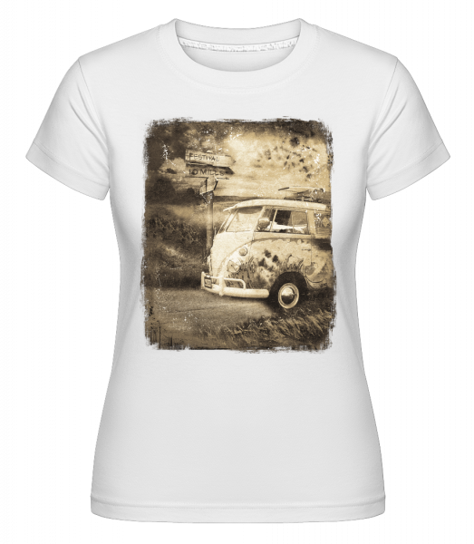Festival Bus -  T-shirt Shirtinator femme - Blanc - Vorn