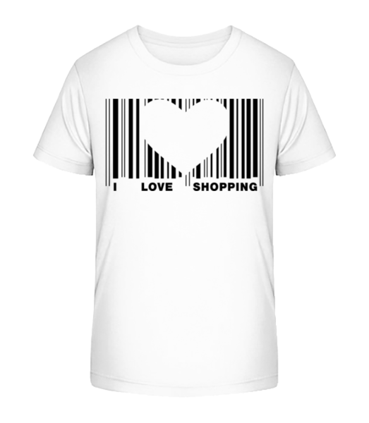 Barcode Love Shopping - T-shirt bio Enfant Stanley Stella - Blanc - Devant