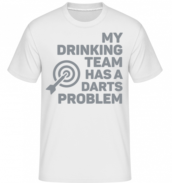 Drinking Darts -  T-Shirt Shirtinator homme - Blanc - Vorn