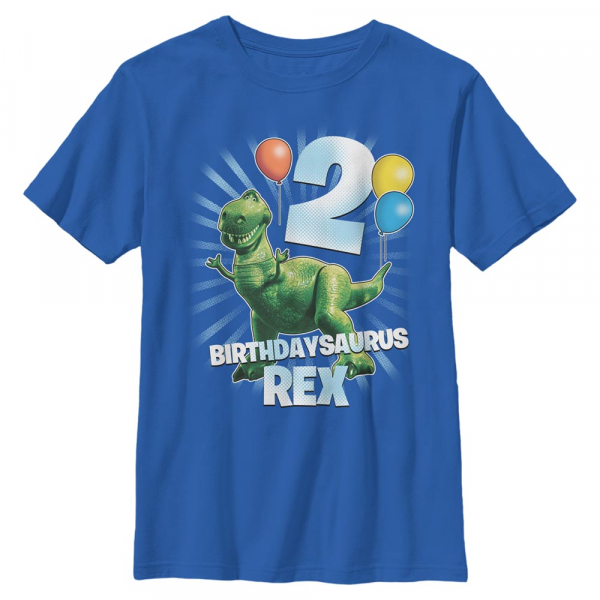 Pixar - Toy Story - Rex Ballon 2 - Birthday - Enfant T-shirt - Bleu royal - Devant