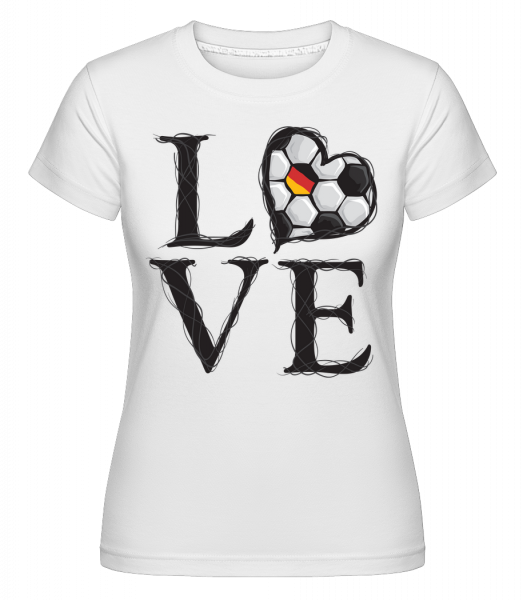 Football Amour Allemagne -  T-shirt Shirtinator femme - Blanc - Vorn
