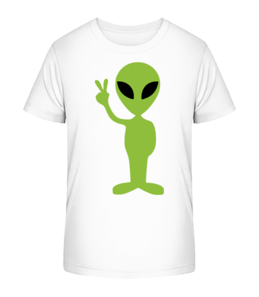 Alien Symbole De Paix - T-shirt bio Enfant Stanley Stella - Blanc - Devant