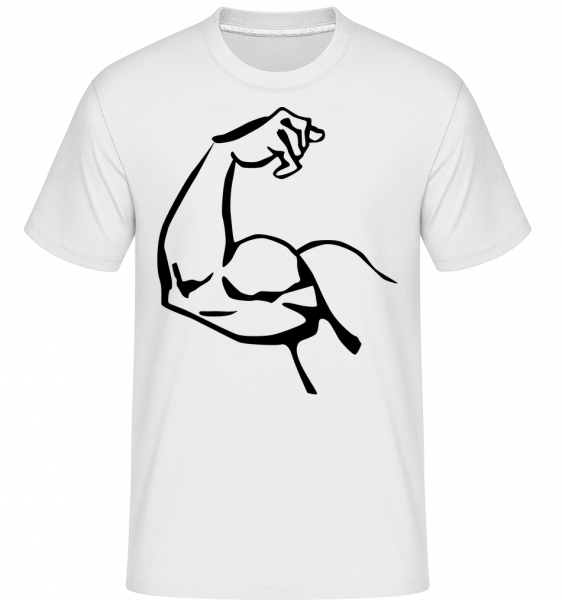 Muscles - Noire/Blanc -  T-Shirt Shirtinator homme - Blanc - Vorn