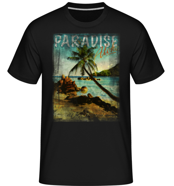 Paradise Aloha -  T-Shirt Shirtinator homme - Noir - Devant