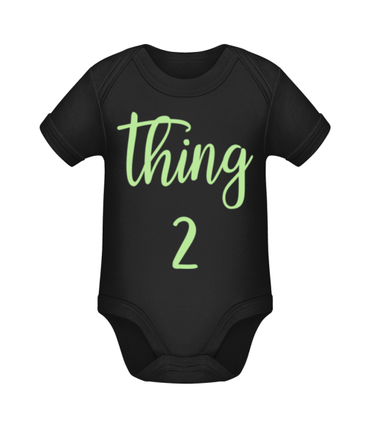 Baby Thing 2 - Body manches courtes bio - Noir - Devant