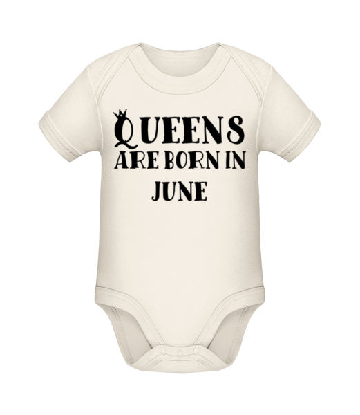 Queens Are Born In June - Body manches courtes bio - Crème - Devant