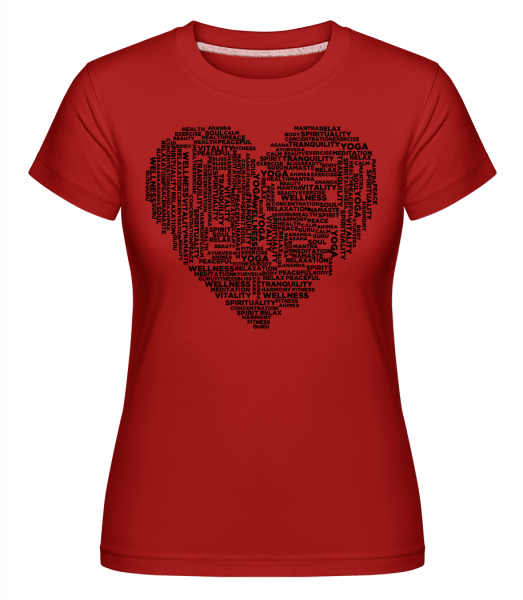 Yoga Cœur -  T-shirt Shirtinator femme - Rouge - Vorn