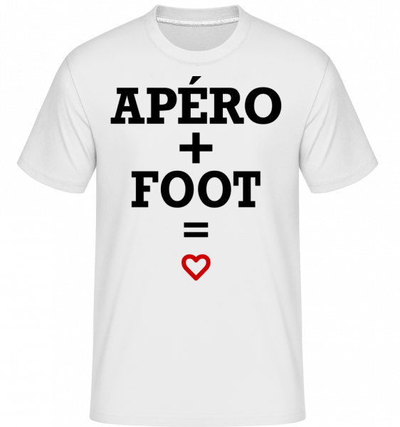 Apéro + Foot -  T-Shirt Shirtinator homme - Blanc - Vorn