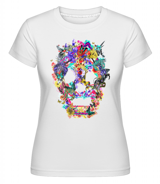 Collage De Crâne Au Brésil -  T-shirt Shirtinator femme - Blanc - Vorn