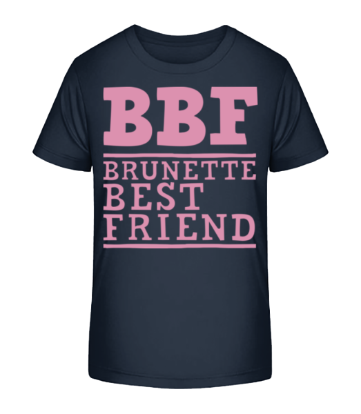 bff Brunette Best Friend - T-shirt bio Enfant Stanley Stella - Bleu marine - Devant