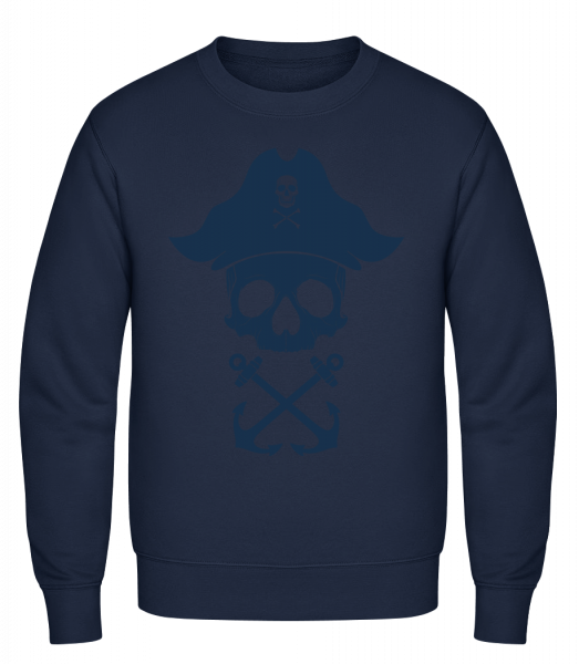 Crâne De Pirate - Sweat-shirt classique avec manches set-in - Marine - Vorn