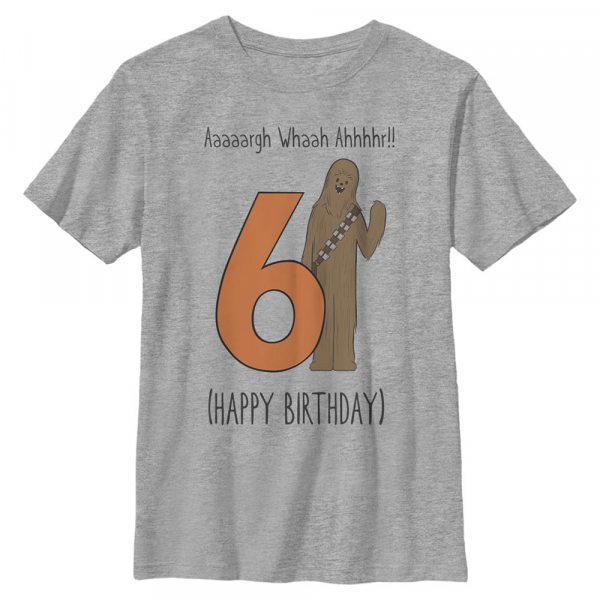 Star Wars - Chewbacca Whaah Birthday - Birthday - Enfant T-shirt - Gris chiné - Devant
