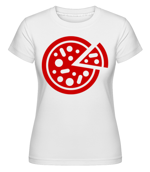 Pizza Comic -  T-shirt Shirtinator femme - Blanc - Devant