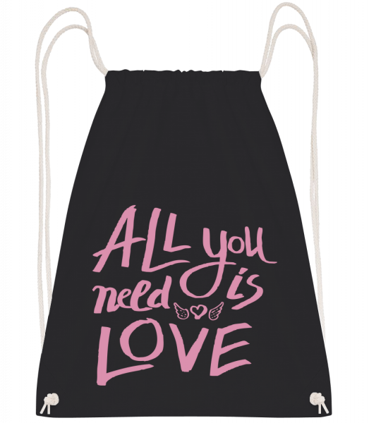 All You Need Is Love - Sac à dos Drawstring - Noir - Vorn