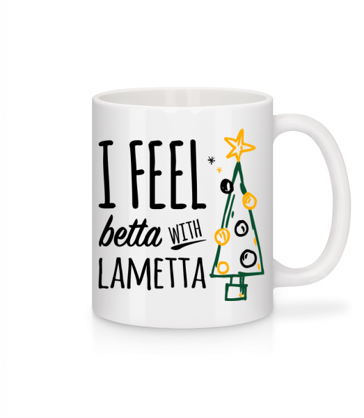 I Feel Betta With Lametta - Mug en céramique blanc - Blanc - Vorn
