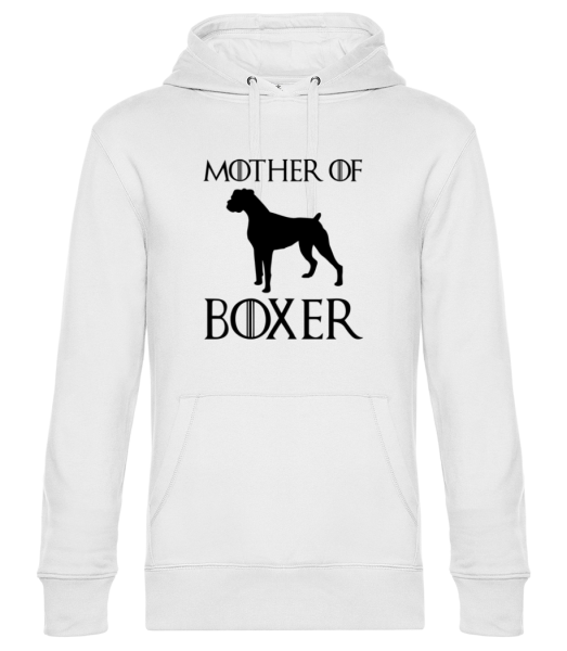Mother Of Boxer - Sweat à capuche premium Unisexe - Blanc - Devant