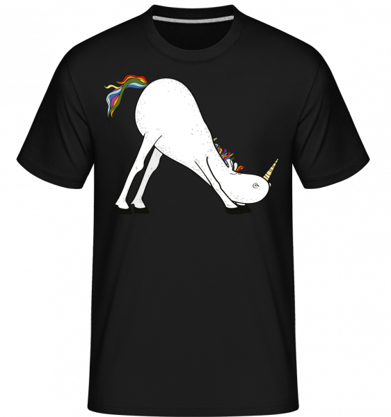 Yoga Licorne La Diapositive -  T-Shirt Shirtinator homme - Noir - Vorn