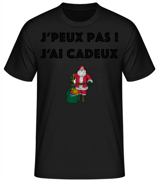 J'Peux Pas J'Ai Cadeaux - T-shirt standard Homme - Noir - Vorn