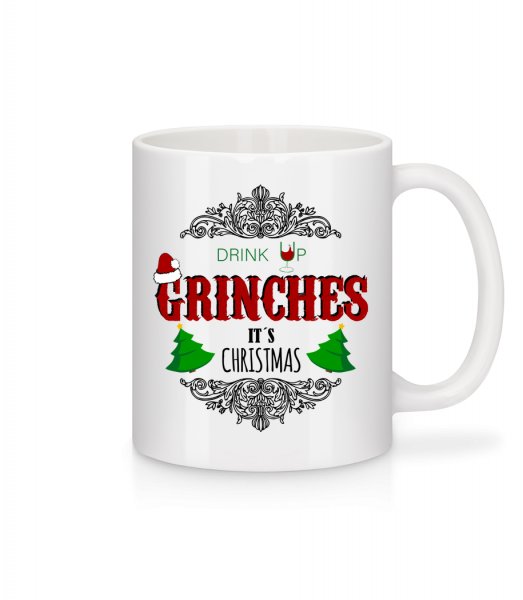 Drink up Grinches - Mug en céramique blanc - Blanc - Vorn