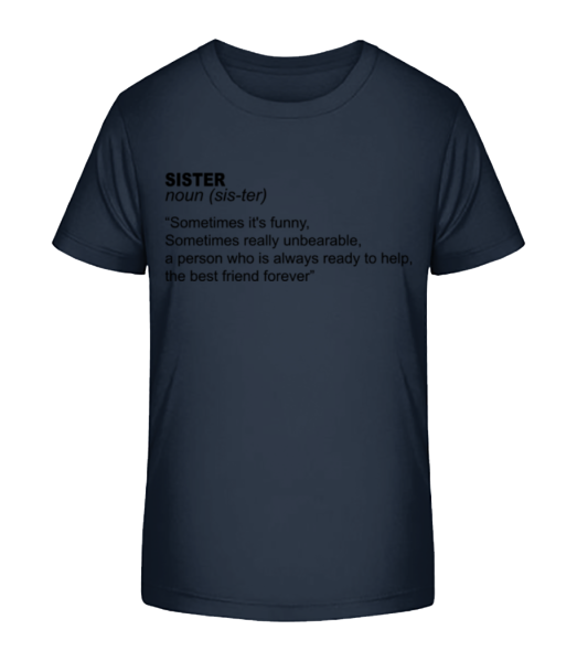 Sister Defenition - T-shirt bio Enfant Stanley Stella - Bleu marine - Devant