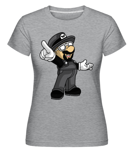 Super Mario Walter White -  T-shirt Shirtinator femme - Gris chiné - Devant