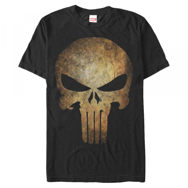 Marvel - Punisher Real Skull - Homme T-shirt - Noir - Devant