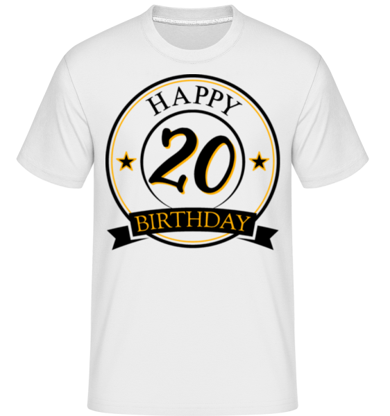 Happy Birthday 20 -  T-Shirt Shirtinator homme - Blanc - Devant