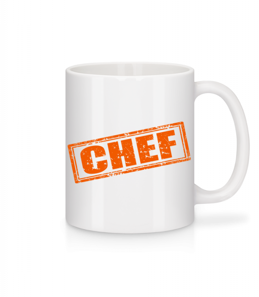 Chef Sign - Mug en céramique blanc - Blanc - Vorn