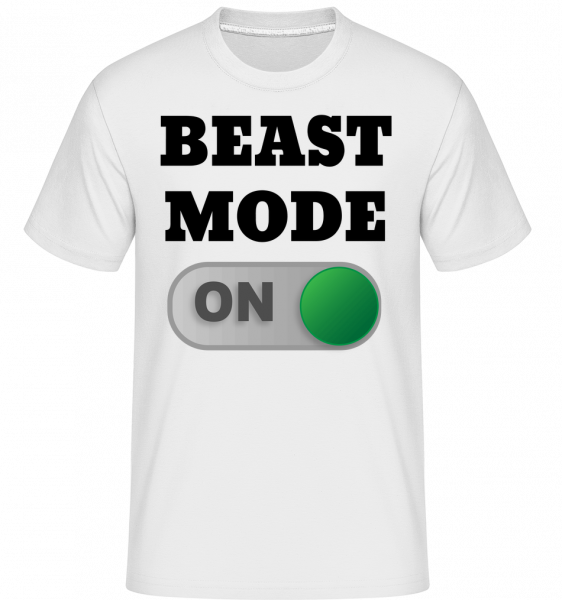 Beast Mode On -  T-Shirt Shirtinator homme - Blanc - Vorn