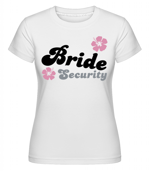 Bride Security Flowers -  T-shirt Shirtinator femme - Blanc - Vorn