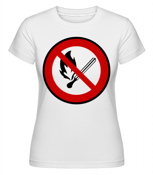 Feu Interdit -  T-shirt Shirtinator femme - Blanc - Vorn