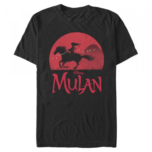 Disney - Mulan - Mulan & Kahn Mulan Sunset - Homme T-shirt - Noir - Devant