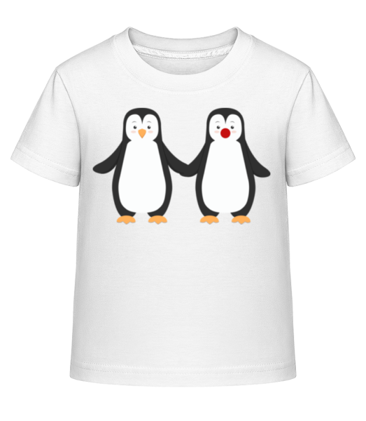 Couple Pingouin - T-shirt shirtinator Enfant - Blanc - Devant