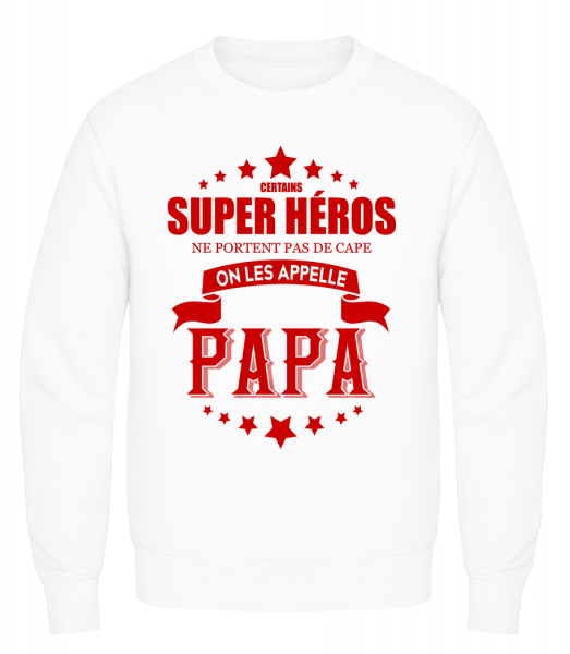 Super Héros Sans Cape - Sweatshirt Homme AWDis - Blanc - Vorn