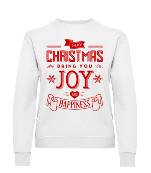 May Christmas Bring You Joy And  - Sweatshirt Femme - Blanc - Devant