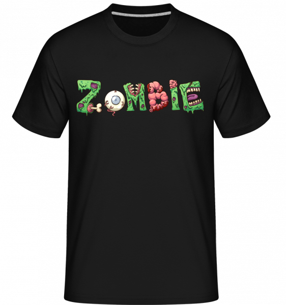 Zombie Fonte -  T-Shirt Shirtinator homme - Noir - Vorn