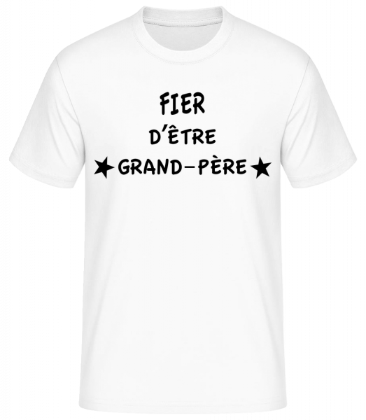 Fièr D'Être Grand-Père - T-shirt standard Homme - Blanc - Vorn
