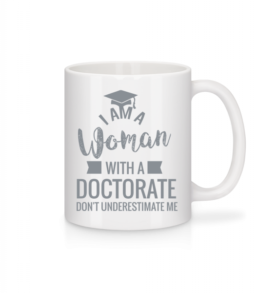 Woman With A Doctorate - Mug en céramique blanc - Blanc - Vorn