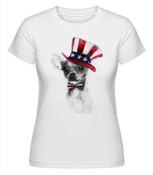 Etats Unis Chihuahua -  T-shirt Shirtinator femme - Blanc - Vorn