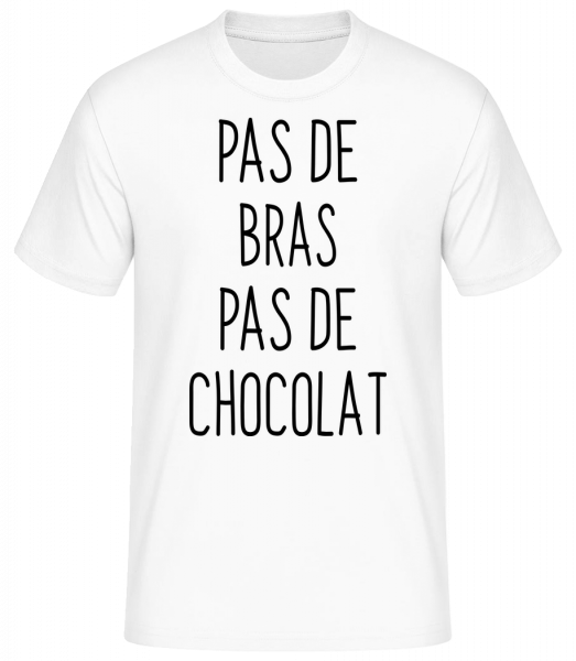 Pas De Bras Pas De Chocolat - T-shirt standard Homme - Blanc - Vorn