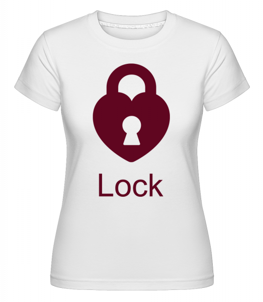 Lock Heart -  T-shirt Shirtinator femme - Blanc - Vorn