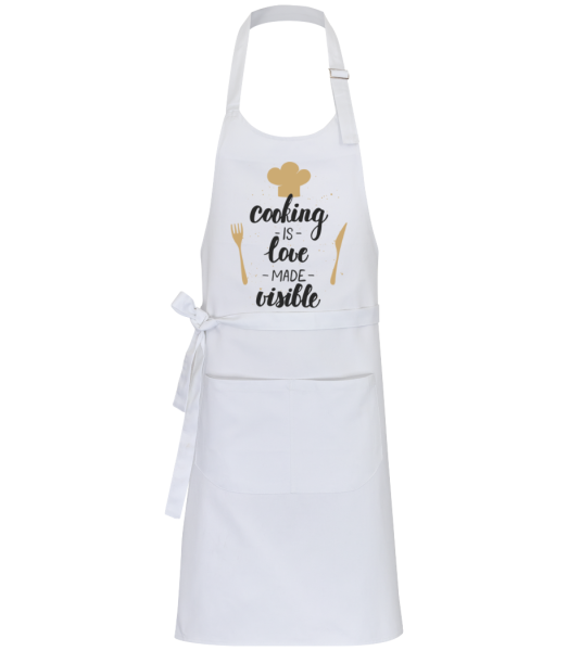 Cooking Is Love Made Visible - Tablier professionnel - Blanc - Devant