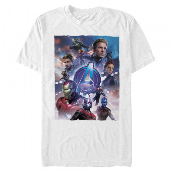 Marvel - Avengers Endgame - Skupina Basic Poster - Homme T-shirt - Blanc - Devant